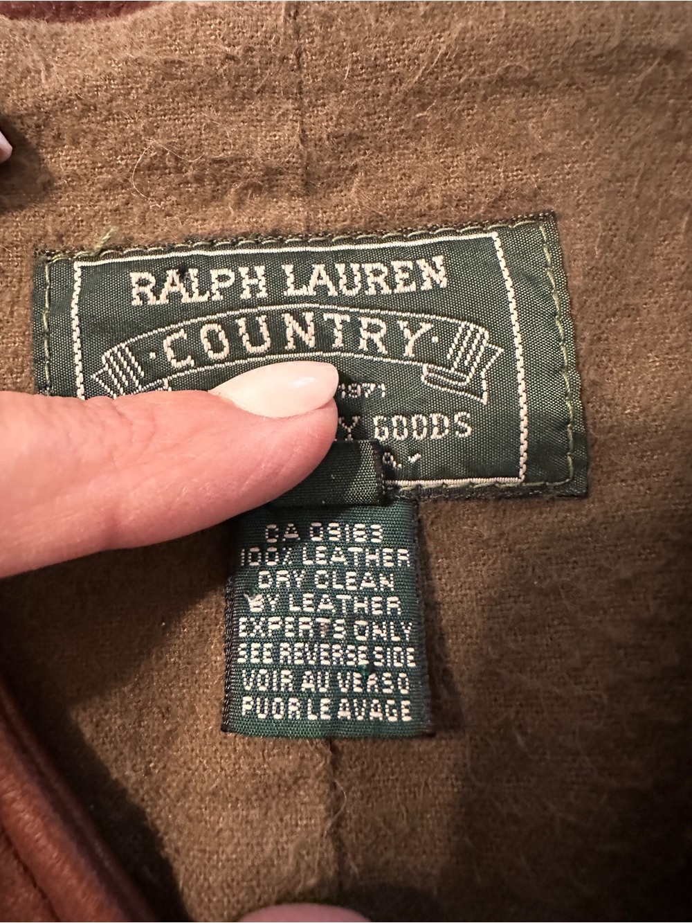 VINTAGE Ralph Lauren Brown Leather Button-Front Vest RARE Find - Picture 6 of 12